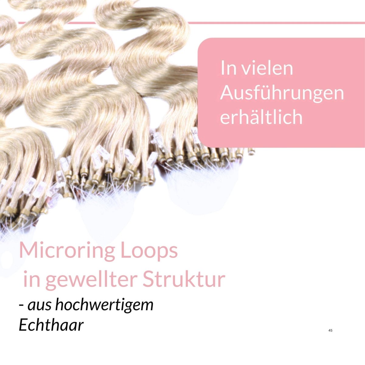 Microring Loops - gewellt Extensions aus Echthaar - Hair2Heart