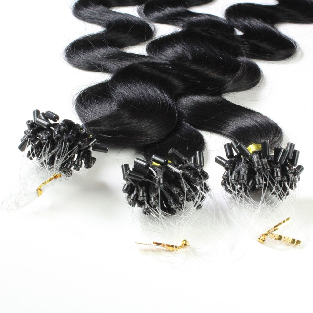 Microring Loops - gewellt Extensions aus Echthaar - Hair2Heart