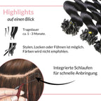 Microring Loops - gewellt Extensions aus Echthaar - Hair2Heart