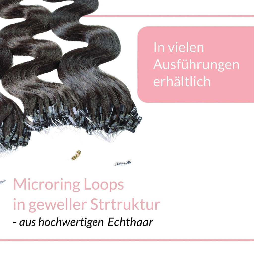 Microring Loops - gewellt Extensions aus Echthaar - Hair2Heart