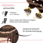 Microring Loops - gewellt Extensions aus Echthaar - Hair2Heart