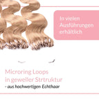 Microring Loops - gewellt Extensions aus Echthaar - Hair2Heart