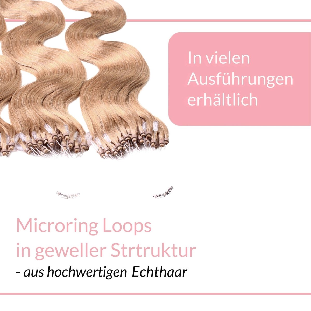 Microring Loops - gewellt Extensions aus Echthaar - Hair2Heart
