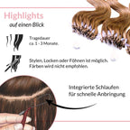 Microring Loops - gewellt Extensions aus Echthaar - Hair2Heart
