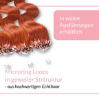 Microring Loops - gewellt Extensions aus Echthaar - Hair2Heart