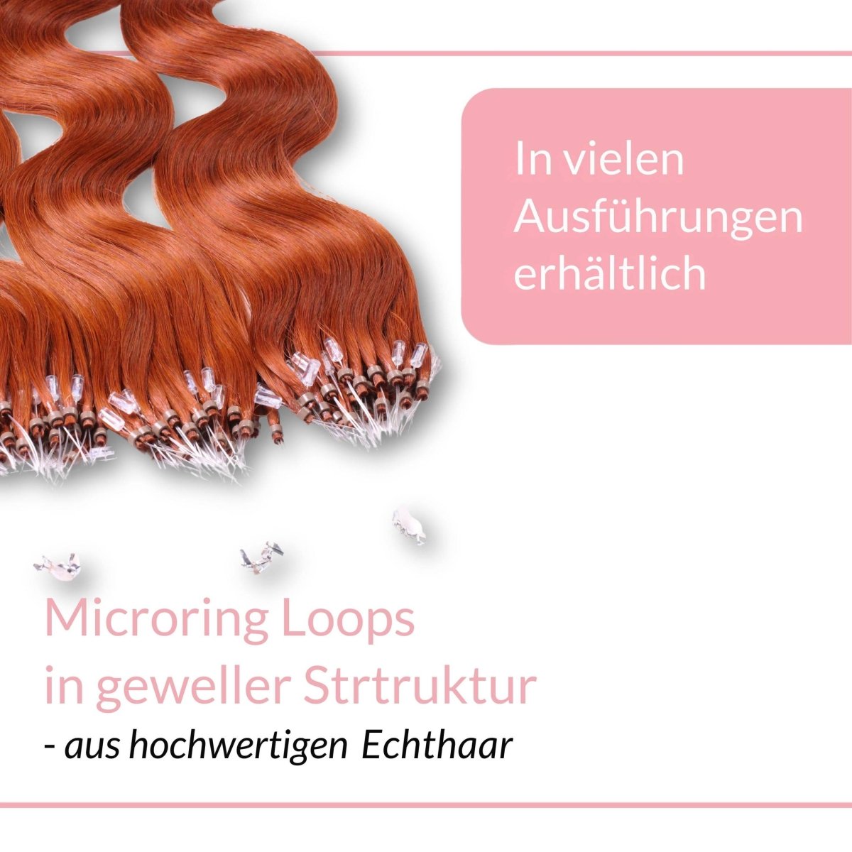 Microring Loops - gewellt Extensions aus Echthaar - Hair2Heart