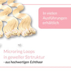 Microring Loops - gewellt Extensions aus Echthaar - Hair2Heart