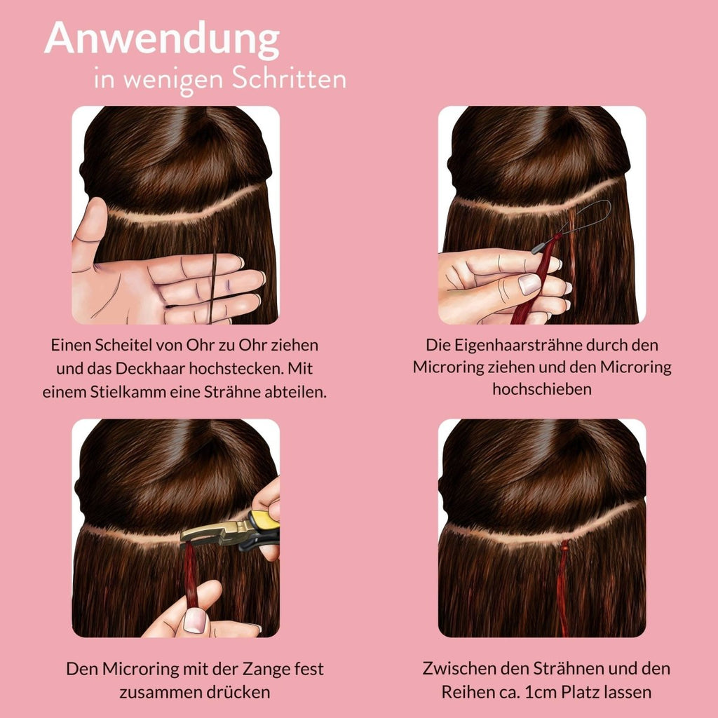 Microring Loops - gewellt Extensions aus Echthaar - Hair2Heart