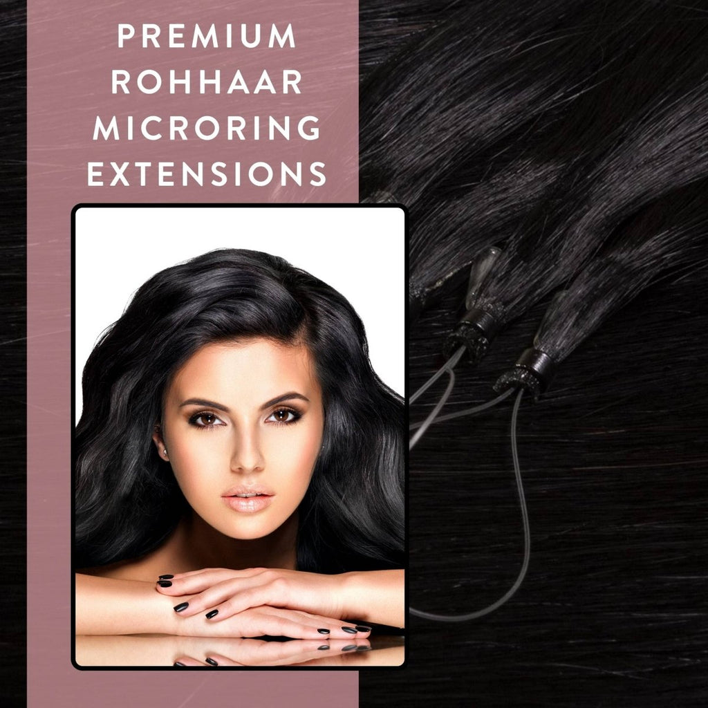 Premium Rohhaar Microring Extensions Remy Echthaar - Hair2Heart