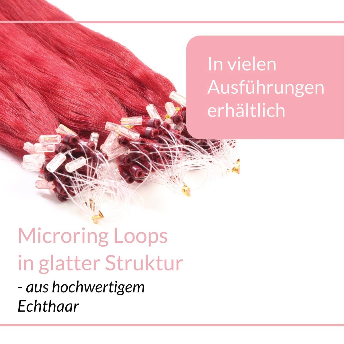 Microring Loops - glatt aus Echthaar - Hair2Heart