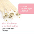 Microring Loops - glatt aus Echthaar - Hair2Heart