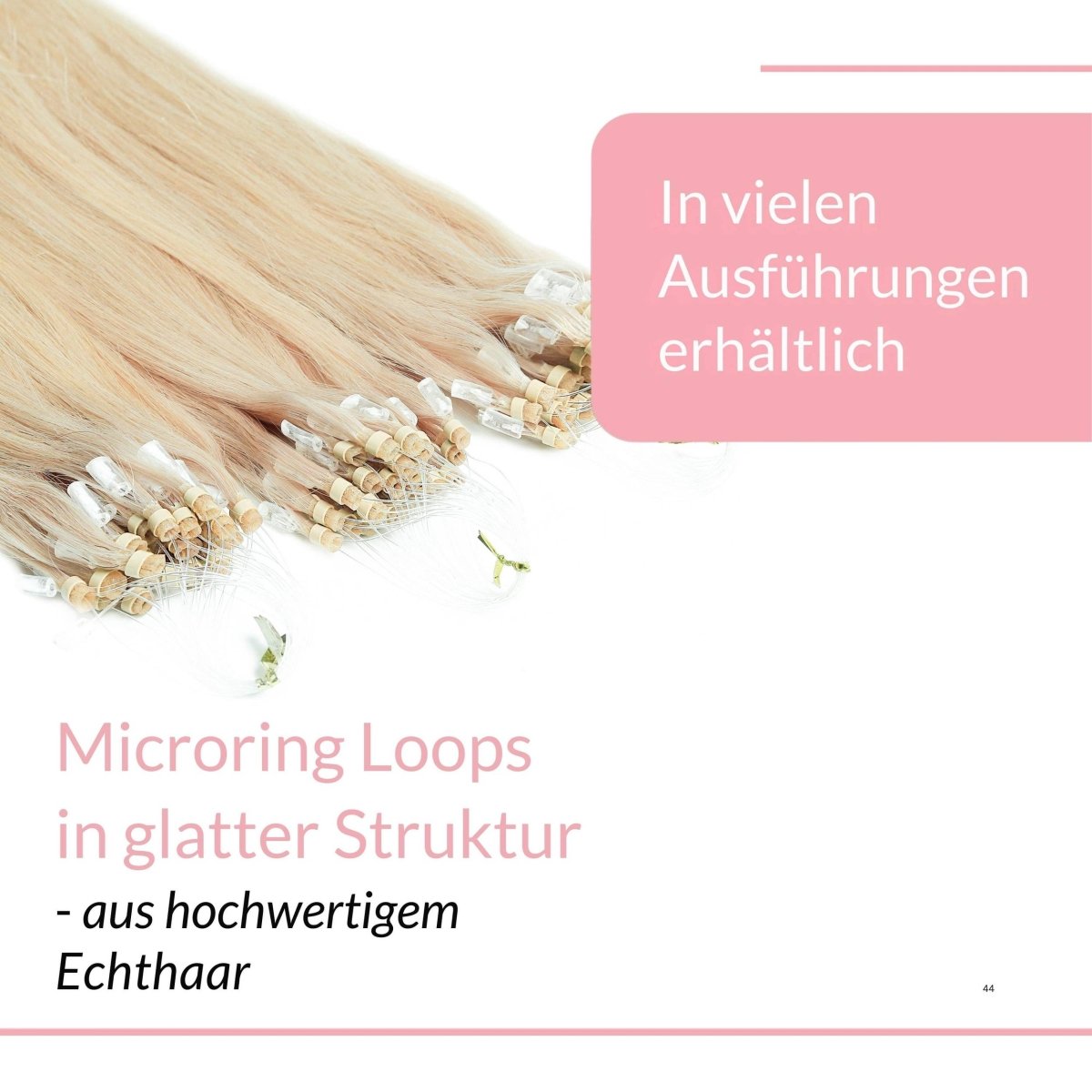 Microring Loops - glatt aus Echthaar - Hair2Heart