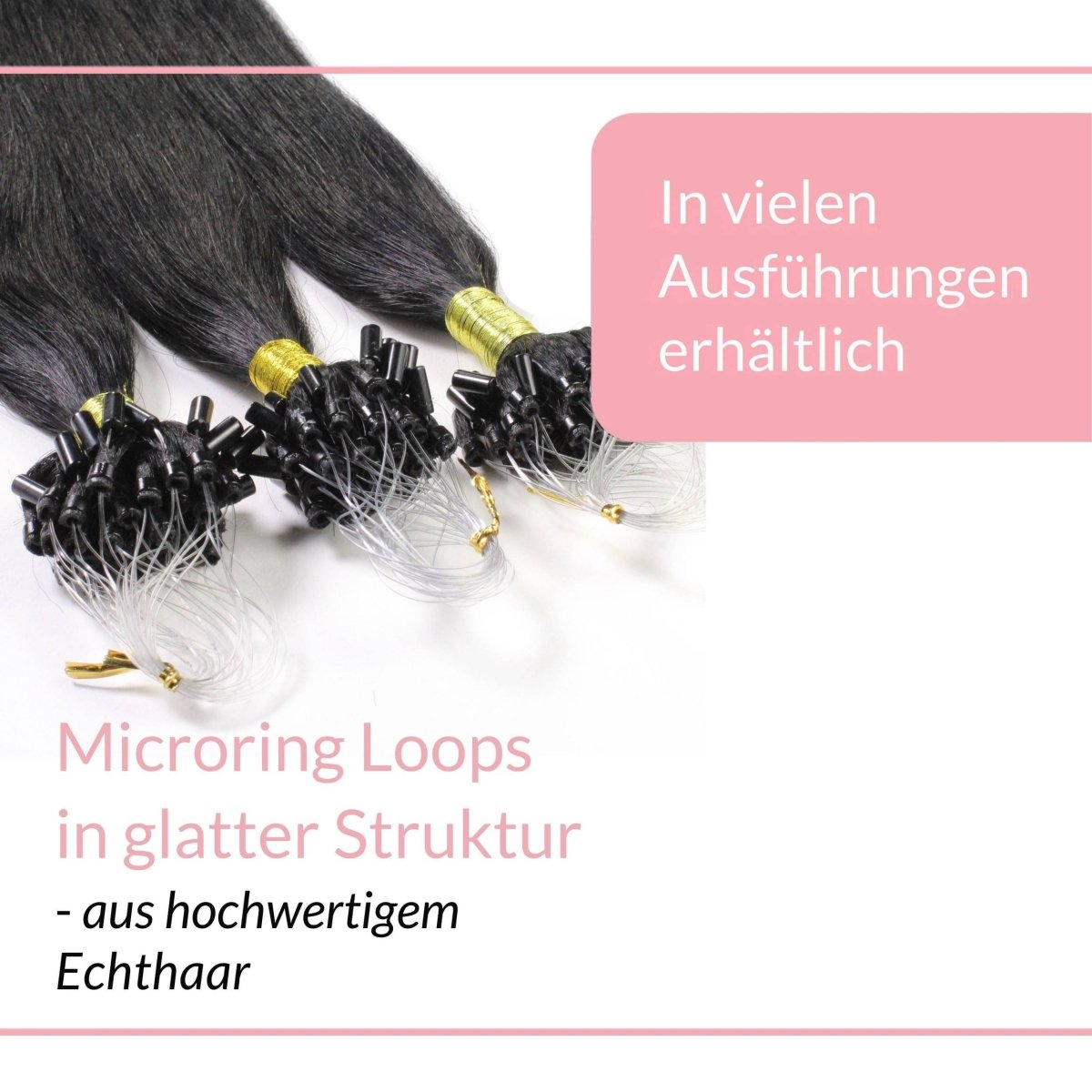 Microring Loops - glatt aus Echthaar - Hair2Heart