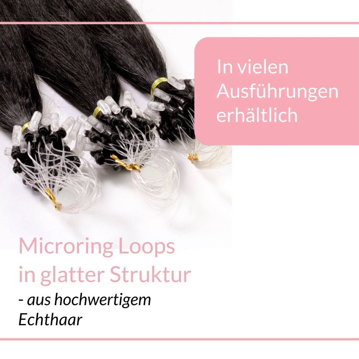 Microring Loops - glatt aus Echthaar - Hair2Heart
