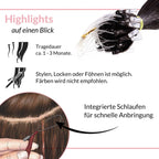 Microring Loops - glatt aus Echthaar - Hair2Heart