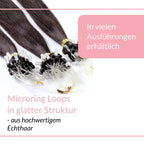 Microring Loops - glatt aus Echthaar - Hair2Heart