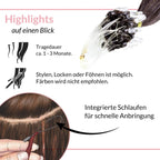 Microring Loops - glatt aus Echthaar - Hair2Heart