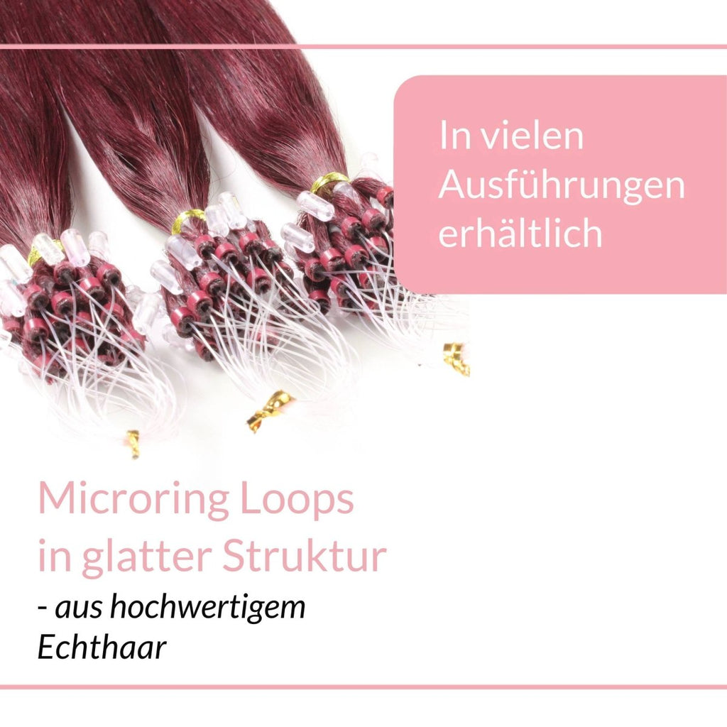 Microring Loops - glatt aus Echthaar - Hair2Heart
