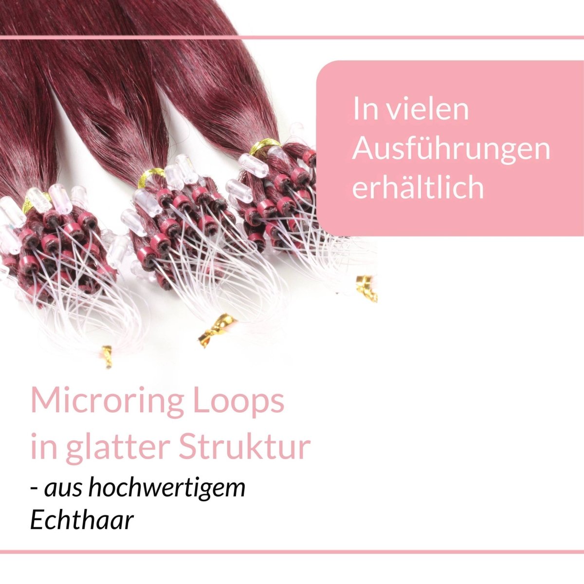 Microring Loops - glatt aus Echthaar - Hair2Heart