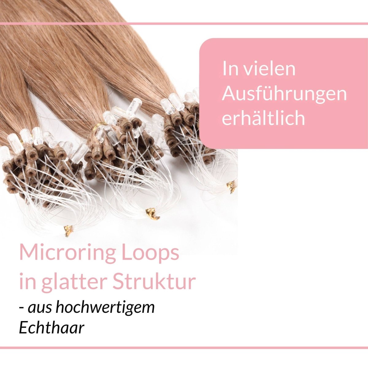 Microring Loops - glatt aus Echthaar - Hair2Heart