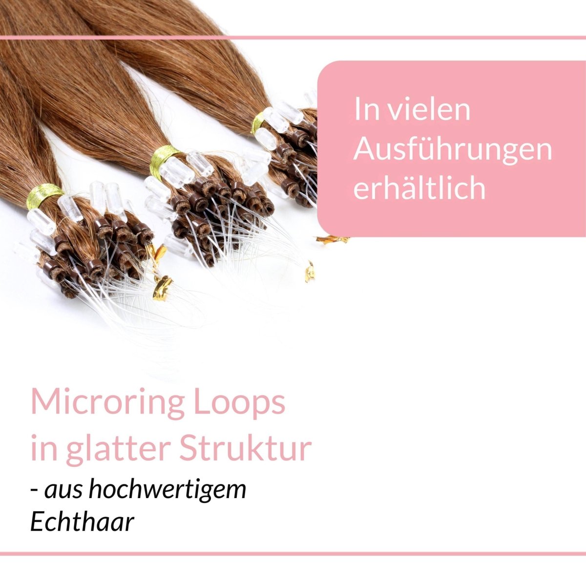 Microring Loops - glatt aus Echthaar - Hair2Heart