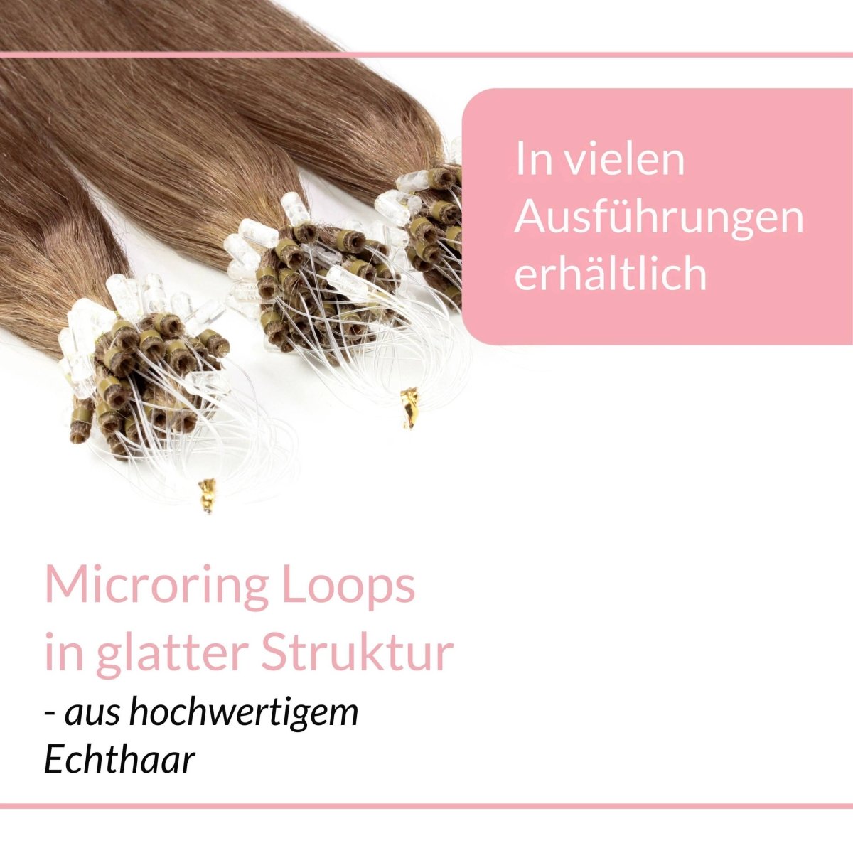 Microring Loops - glatt aus Echthaar - Hair2Heart