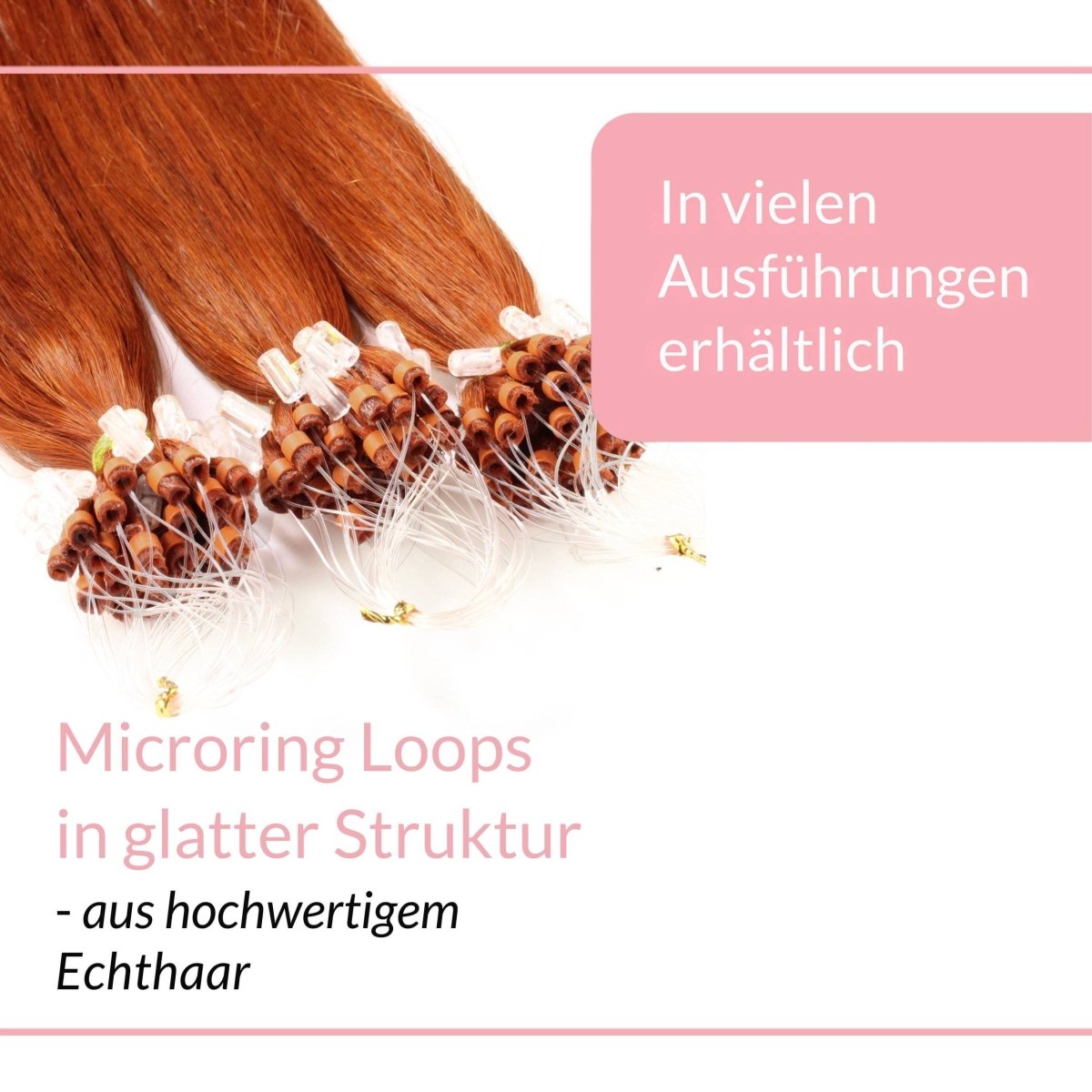 Microring Loops - glatt aus Echthaar - Hair2Heart