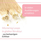 Microring Loops - glatt aus Echthaar - Hair2Heart