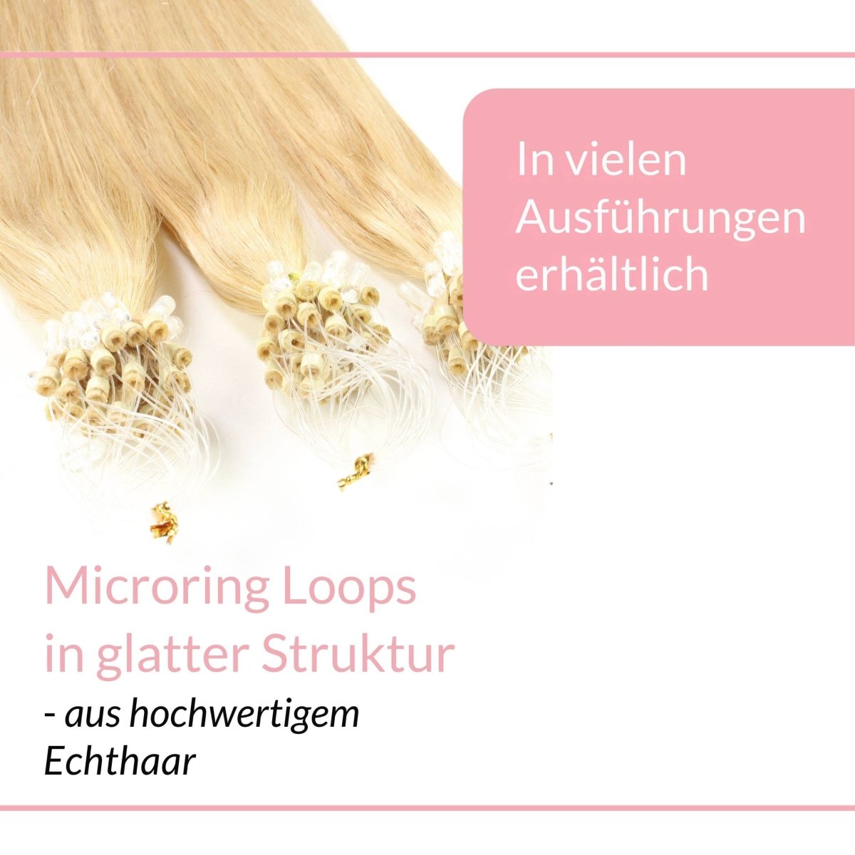 Microring Loops - glatt aus Echthaar - Hair2Heart