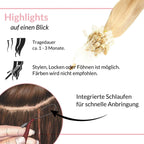 Microring Loops - glatt aus Echthaar - Hair2Heart