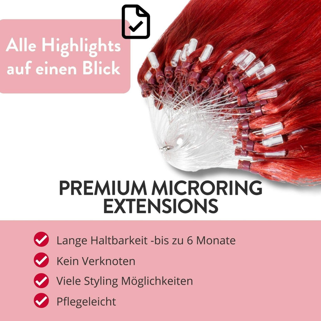 Premium Microring Extensions - Hair2Heart Echthaar