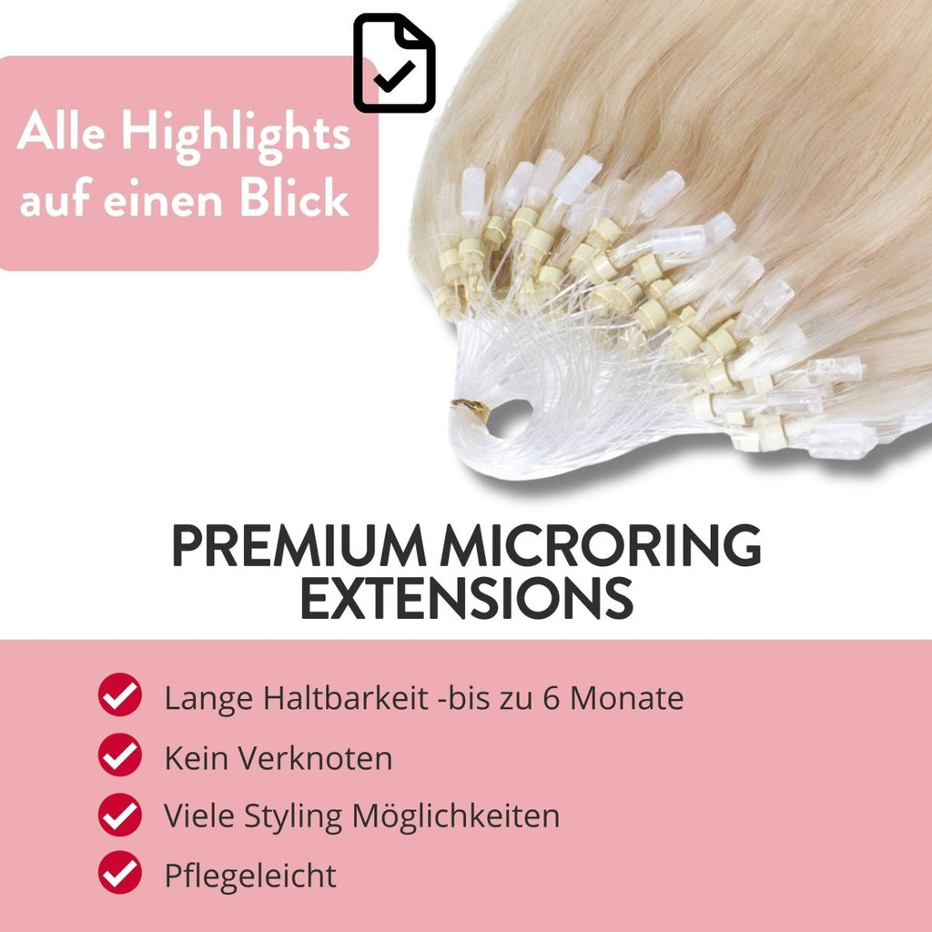 Premium Microring Extensions - Hair2Heart Echthaar