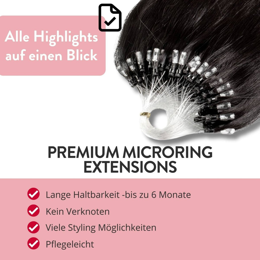 Premium Microring Extensions - Hair2Heart Echthaar