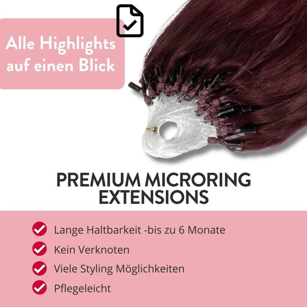 Premium Microring Extensions - Hair2Heart Echthaar