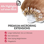 Premium Microring Extensions - Hair2Heart Echthaar