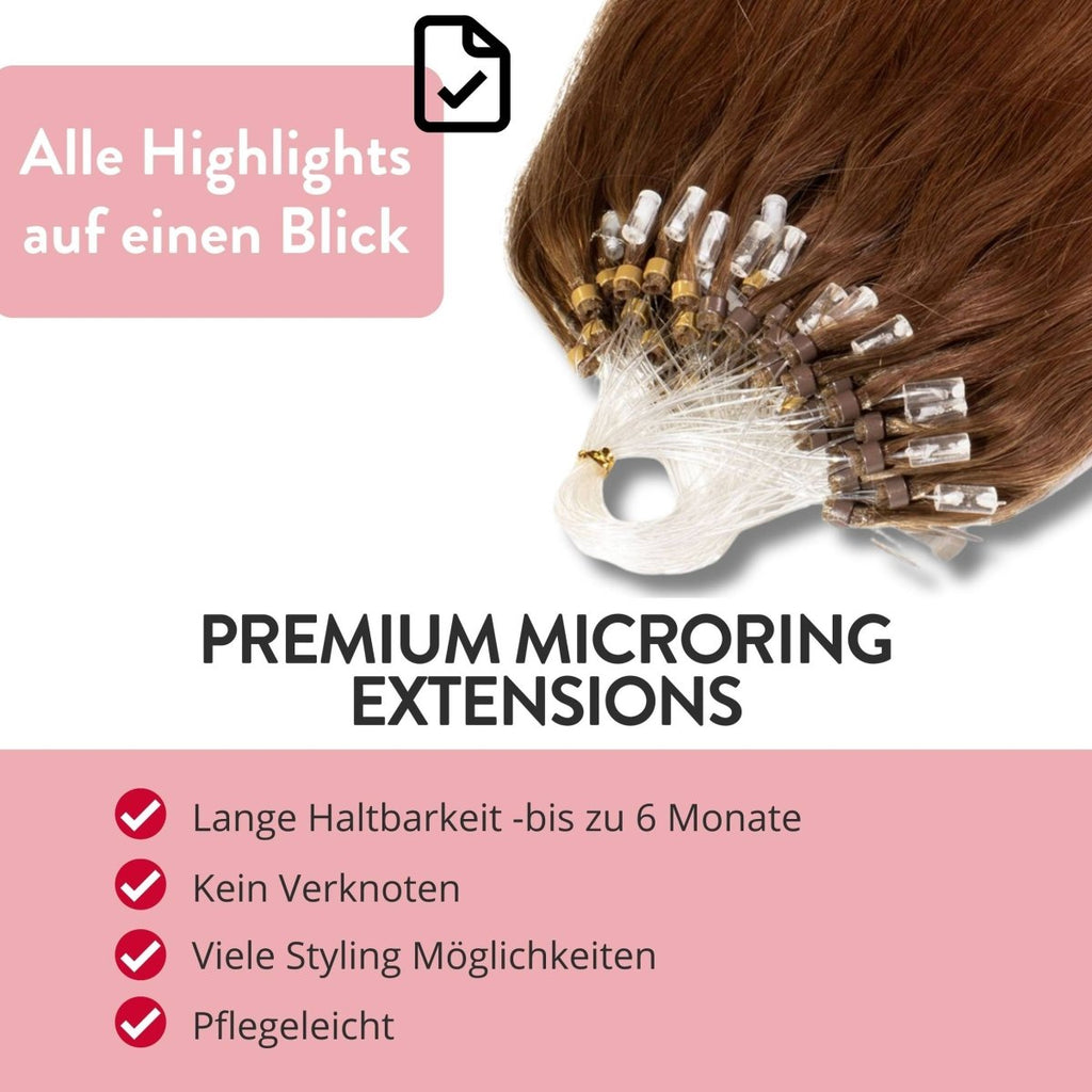 Premium Microring Extensions - Hair2Heart Echthaar