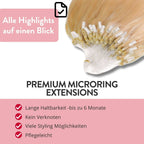 Premium Microring Extensions - Hair2Heart Echthaar