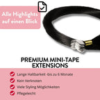 Premium Mini Tape Extensions aus Echthaar - Hair2Heart