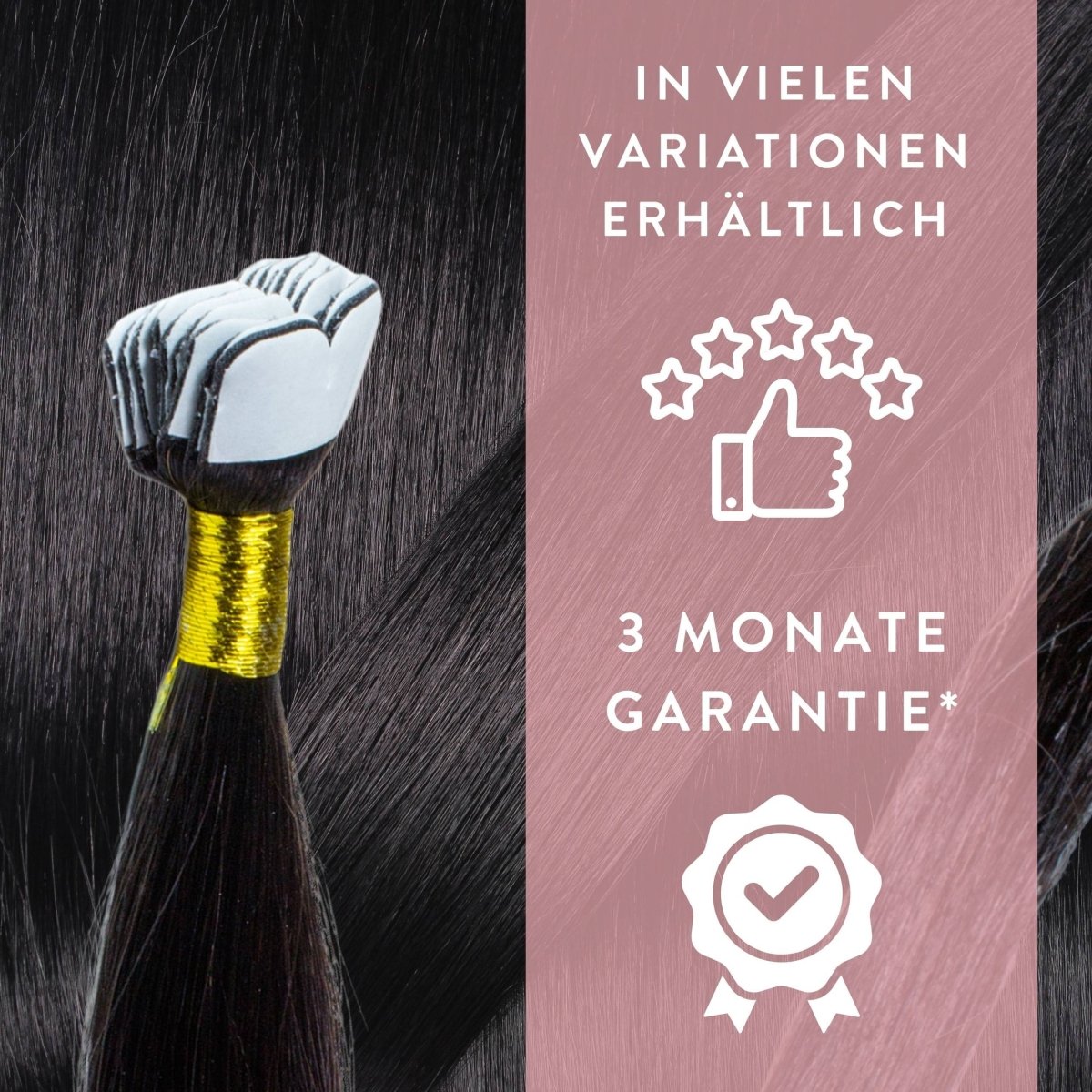 Premium Mini Tape Extensions aus Echthaar - Hair2Heart