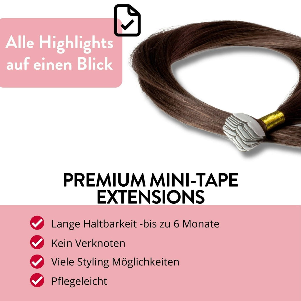 Premium Mini Tape Extensions aus Echthaar - Hair2Heart