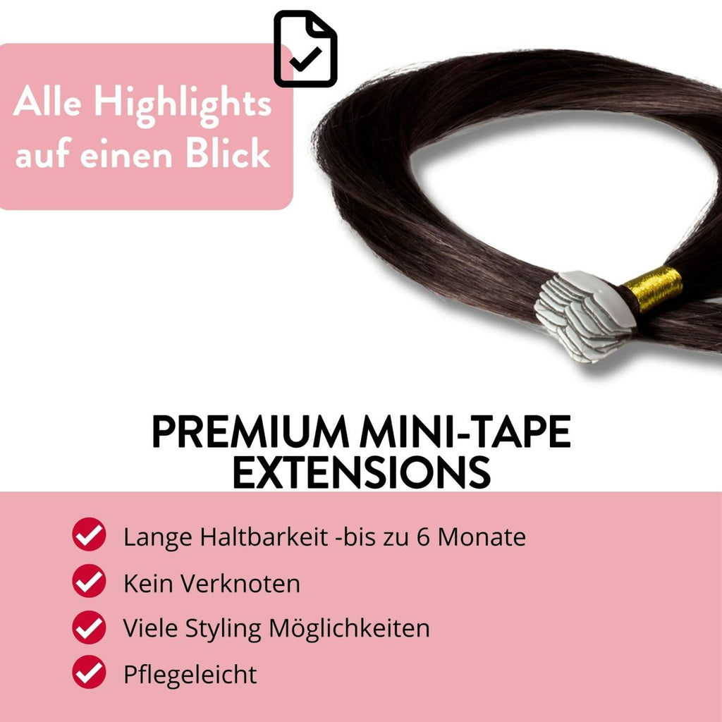 Premium Mini Tape Extensions aus Echthaar - Hair2Heart