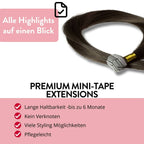 Premium Mini Tape Extensions aus Echthaar - Hair2Heart