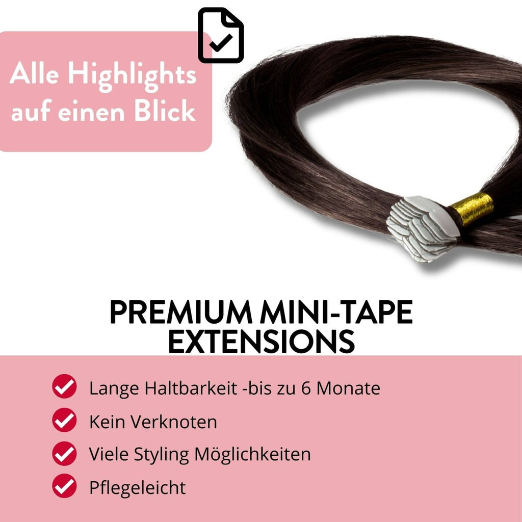 Premium Mini Tape Extensions aus Echthaar - Hair2Heart