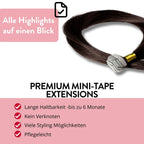 Premium Mini Tape Extensions aus Echthaar - Hair2Heart