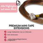 Premium Mini Tape Extensions aus Echthaar - Hair2Heart