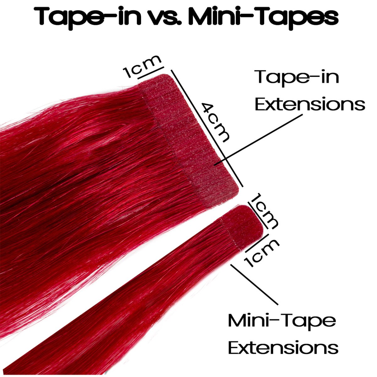 Premium Mini Tape Extensions aus Echthaar - Hair2Heart
