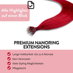 Premium Nanoring Extensions Echthaar - Hair2Heart