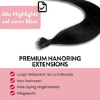 Premium Nanoring Extensions Echthaar - Hair2Heart