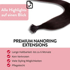Premium Nanoring Extensions Echthaar - Hair2Heart