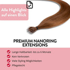 Premium Nanoring Extensions Echthaar - Hair2Heart